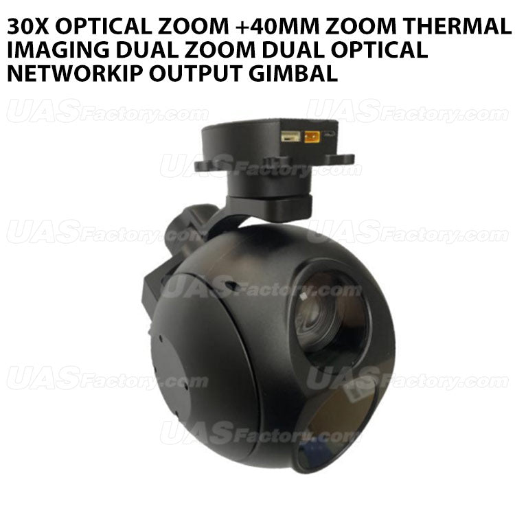 30xoptical zoom +40mm Zoom thermal imaging dual zoom dual optical networkIP Output Gimbal