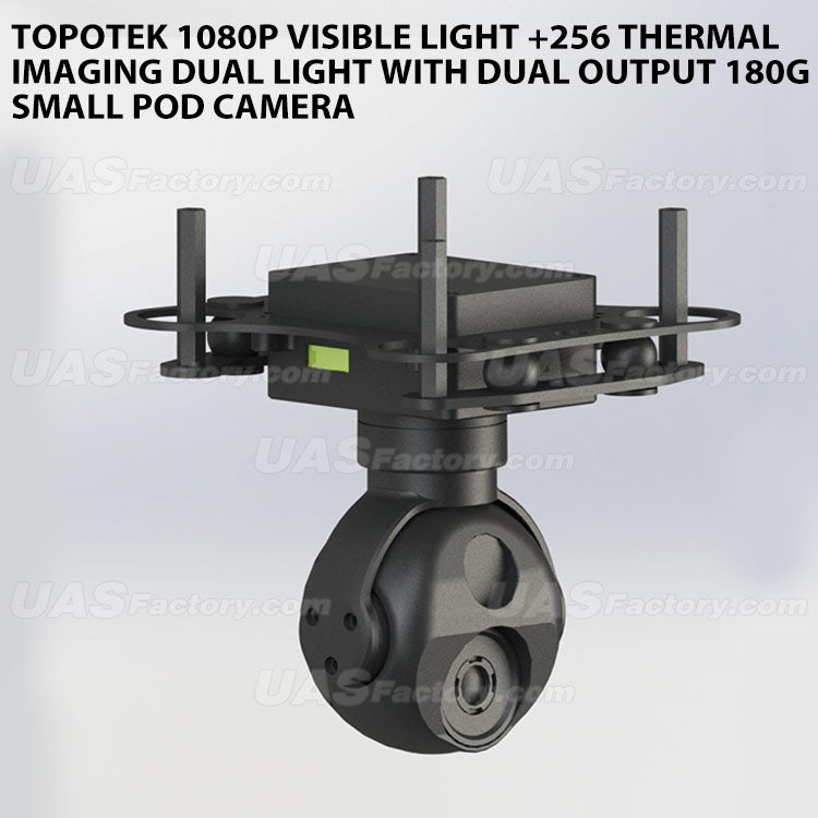 Topotek 1080P visible light +256 thermal imaging dual light with dual output 180g small pod camera