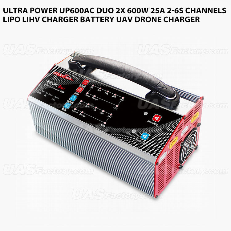 Ultra Power UP600AC DUO 2X 600W 25A 2-6S channels LiPo LiHV charger Battery UAV Drone Charger