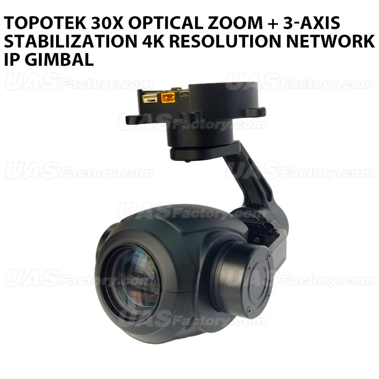 Topotek RIP30S4K 30x Optical Zoom + 3-Axis Stabilization 4K Resolution Network IP Gimbal