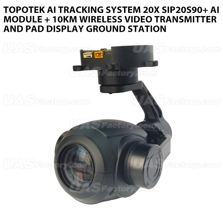 Topotek AIS20S90 AI Tracking system 20x SIP20S90+ AI Module + 10km wireless video transmitter and PAD display ground station