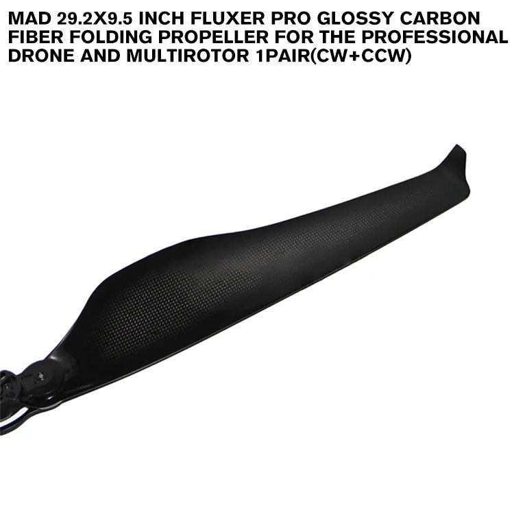 29.2x9.5 Inch FLUXER Pro Glossy Carbon Fiber Folding Propeller For The Professional Drone And Multirotor 1pair(CW+CCW)