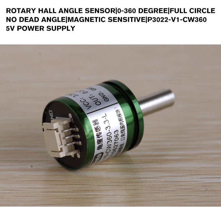 Rotary Hall Angle Sensor|0-360 Degree|Full Circle No Dead Angle|Magnetic Sensitive|P3022-V1-CW360 5V power supply