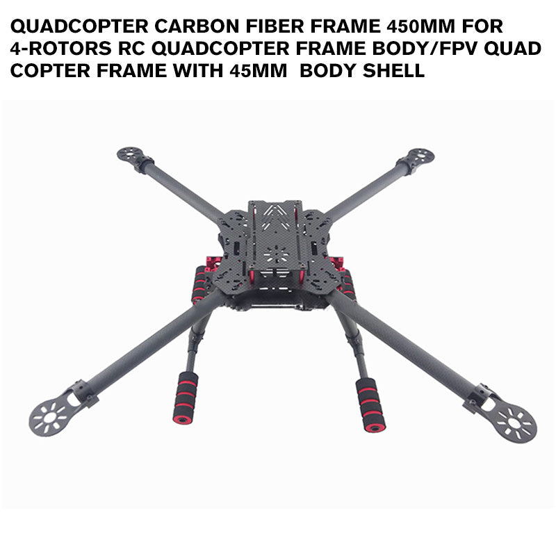 Quadcopter Carbon Fiber Frame 450mm for 4-rotors RC Quadcopter frame body/FPV Quad copter Frame with 45mm Body Shell