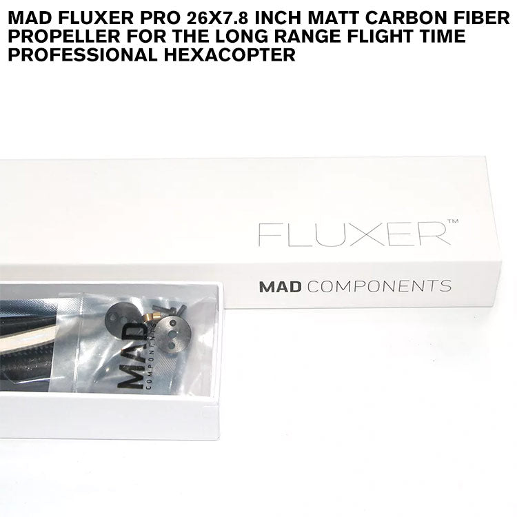 FLUXER Pro 26x7.8 Inch Matt Carbon Fiber Propeller For The Long Range Flight Time Professional Hexacopter