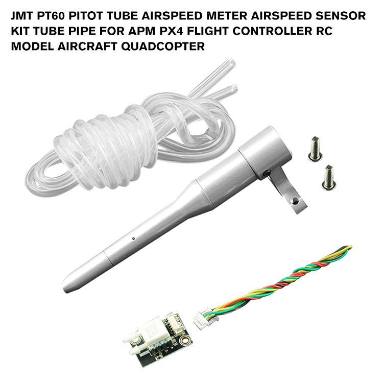 JMT PT60 Pitot Tube Airspeed Meter Airspeed Sensor Kit Tube Pipe for APM PX4 Flight Controller RC Model Aircraft Quadcopter