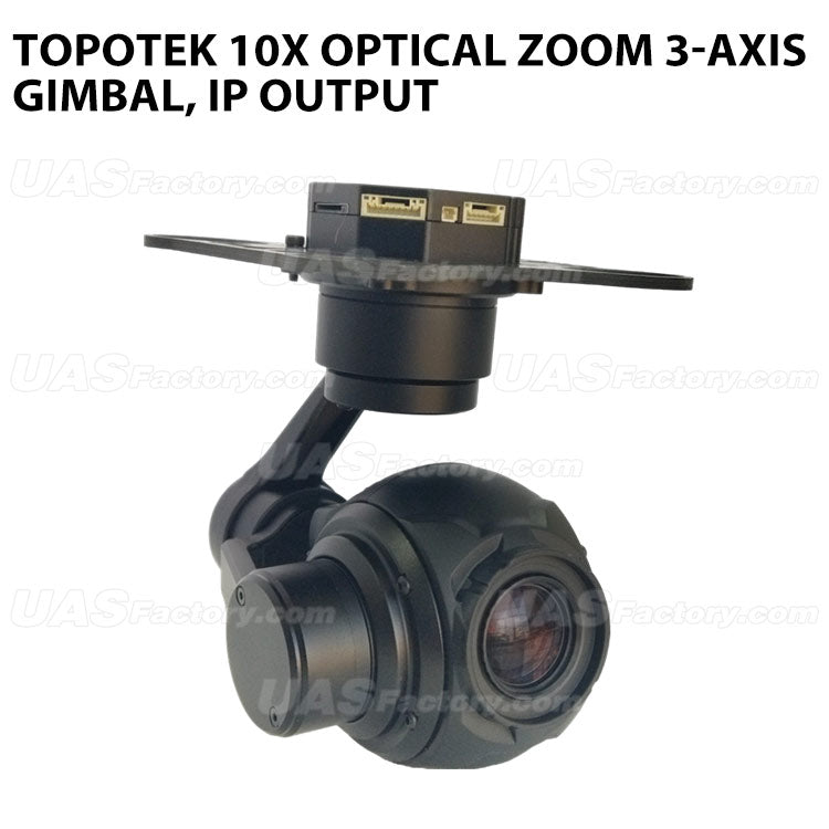 Topotek TGIP10A 10x Optical Zoom 3-Axis gimbal, IP output