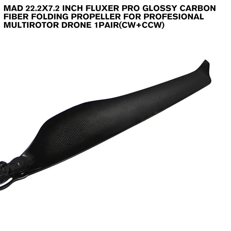 22.2x7.2 Inch FLUXER Pro Glossy Carbon Fiber Folding Propeller For Profesional Multirotor Drone 1pair(CW+CCW)