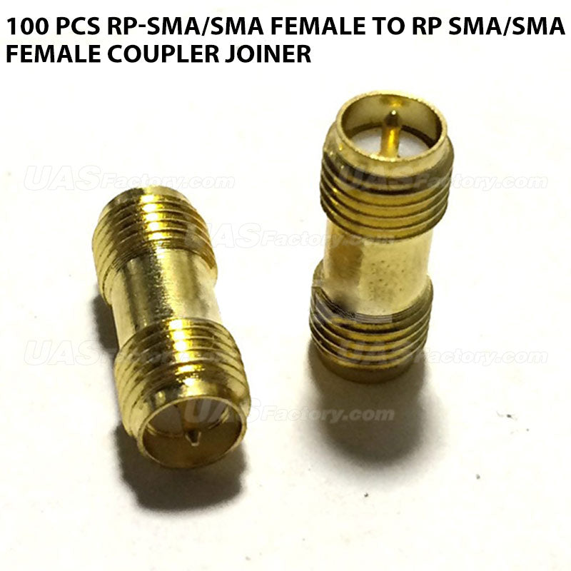 100 PCS RP-SMA/SMA Female to RP SMA/SMA Female Coupler Joiner