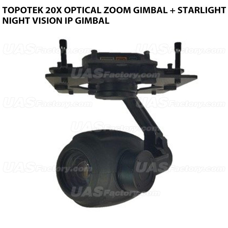 Topotek 20x Optical Zoom Gimbal + Starlight Night Vision IP Gimbal