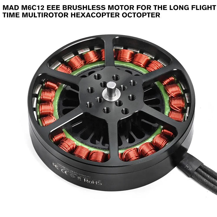 MAD M6C12 EEE Brushless Motor For The Long Flight Time Multirotor Hexacopter Octopter