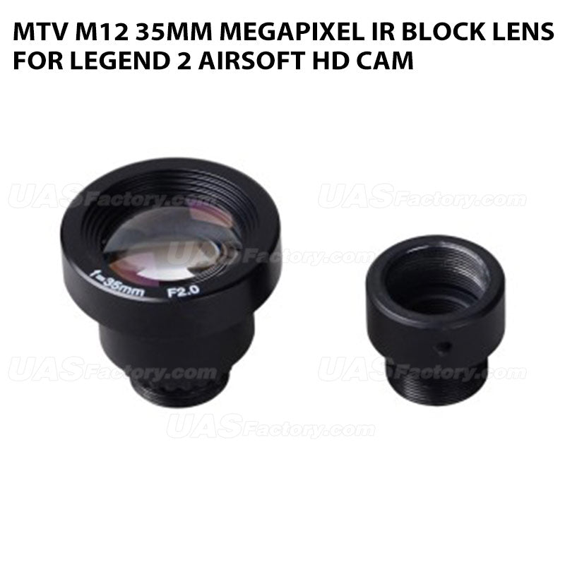 MTV M12 35mm Megapixel IR block Lens For Legend 2 Airsoft HD Cam