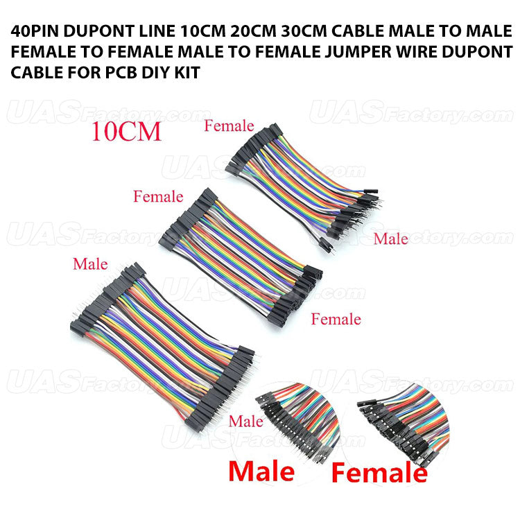 40PIN Dupont Line 10cm 20cm 30cm Cable Male to Male Female to Female Male to FeMale Jumper Wire Dupont Cable For PCB DIY KIT