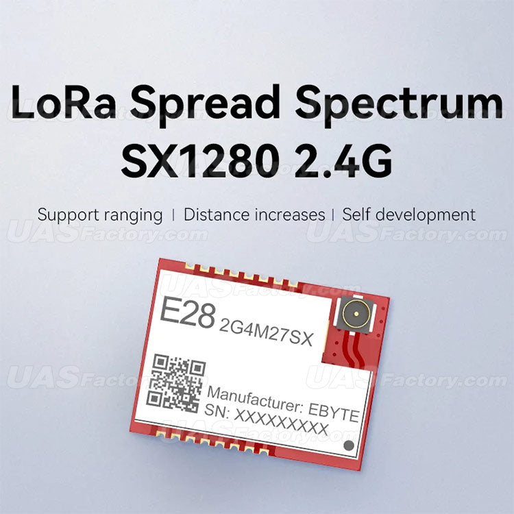 2.4G SX1280 Lora SPI Wireless RF Module EBYTE E28-2G4M27SX 27dbm 8KM Compatible BLE High Speed Lora SMD IPEX PA+LNA GFSK FLRC