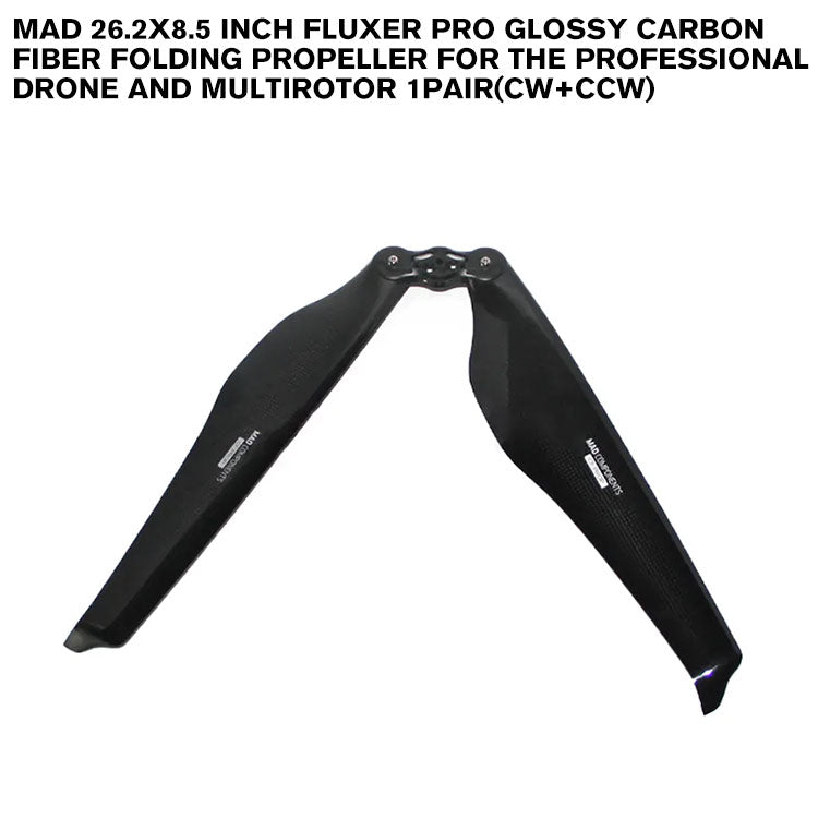 26.2x8.5 Inch FLUXER Pro Glossy Carbon Fiber Folding Propeller For The Professional Drone And Multirotor 1pair(CW+CCW)