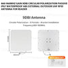 860-960Mhz Gain 9dBi Circular Polarization Passive IP67 Waterproof ABS External Outdoor UHF RFID Antenna for Reader