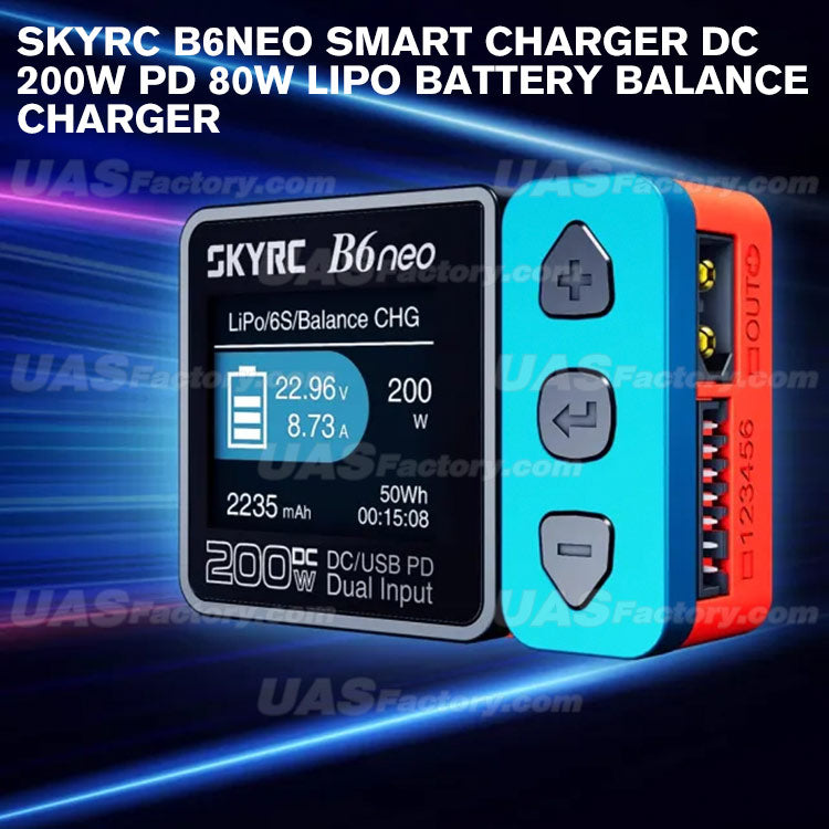 SKYRC B6neo Smart Charger DC 200W PD 80W Lipo Battery Balance Charger