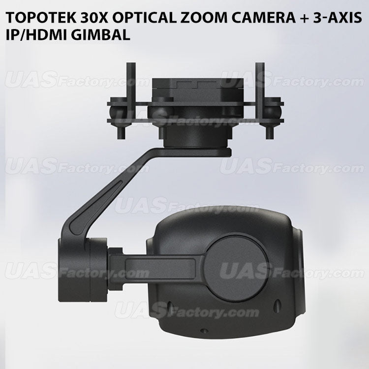 Topotek 30x Optical Zoom Camera + 3-axis IP/HDMI Gimbal