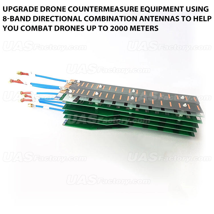 Upgrade drone countermeasure equipment using 8-band directional combination antennas to help you combat drones up to 2000 meters