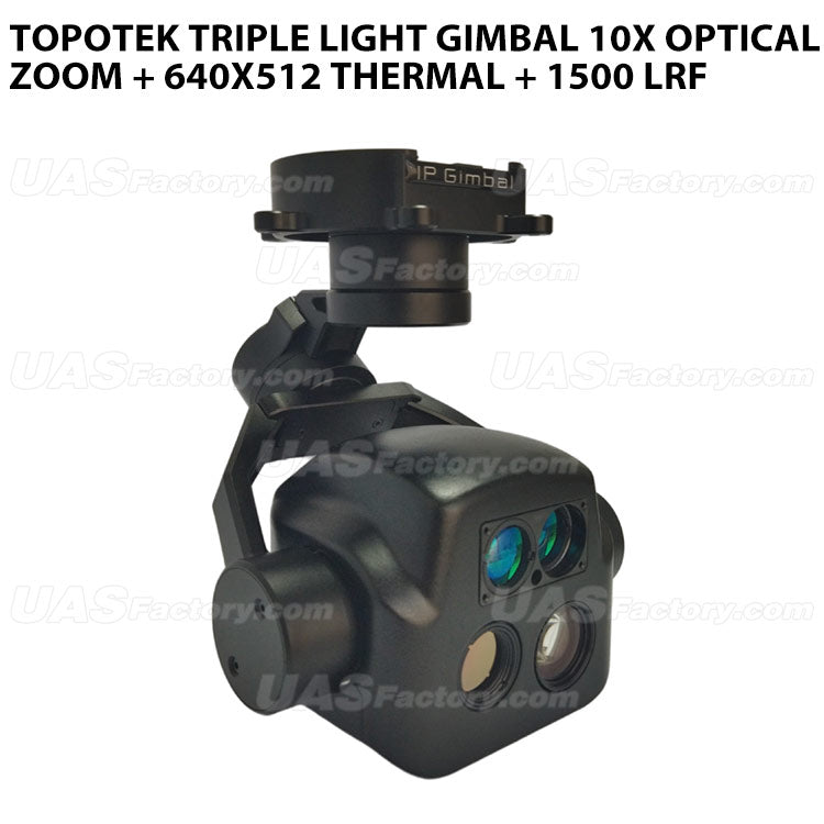 Topotek TH10T6LN Triple Light Gimbal 10X Optical zoom + 640x512 Thermal + 1500 LRF