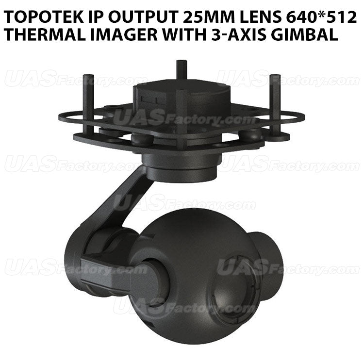 Topotek IP Output 25mm Lens 640*512 Thermal Imager with 3-Axis Gimbal