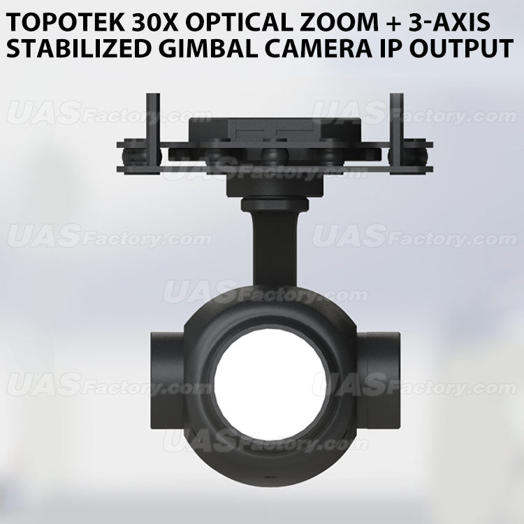 Topotek 30x Optical Zoom + 3-Axis Stabilized Gimbal Camera IP Output