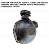 Topotek 30x optical zoom + 35mm lens 640*512 thermal imaging camera with 3-axis gimbal, Ethernet/IP output