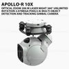 Apollo-R 10X optical zoom 200 m Laser night 360° unlimited rotation 2.07Mega Pixels AI multi-object detection and tracking Gimbal Camera