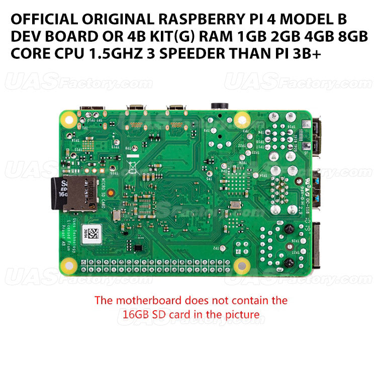 Official Original Raspberry Pi 4 Model B Dev Board or 4b Kit(G) RAM 1GB 2GB 4GB 8GB Core CPU 1.5Ghz 3 Speeder Than Pi 3B+