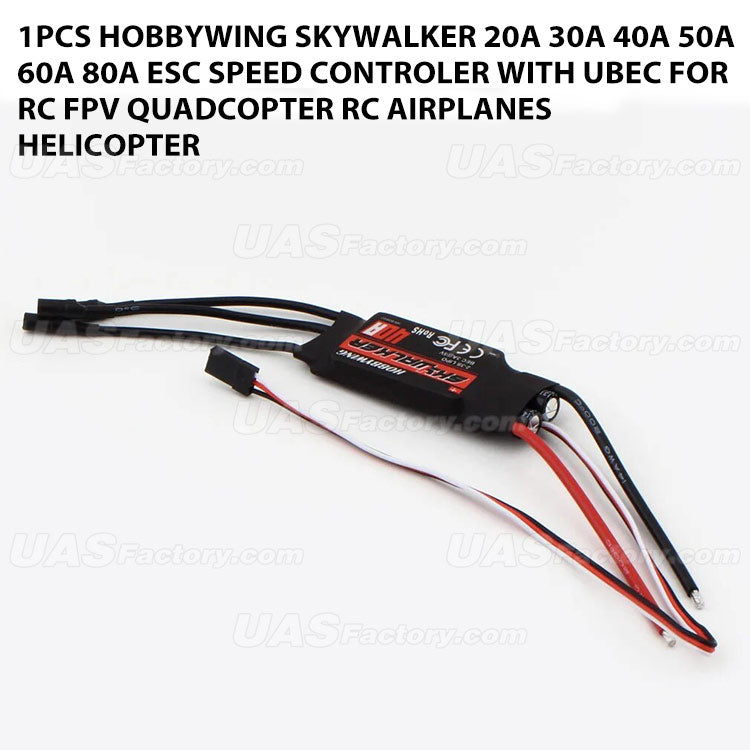 1pcs Hobbywing Skywalker 20A 30A 40A 50A 60A 80A ESC Speed Controler With UBEC For RC FPV Quadcopter RC Airplanes Helicopter