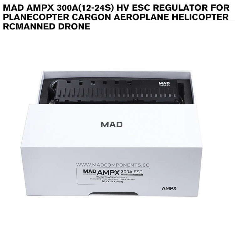 MAD AMPX 300A(12-24S) HV ESC Regulator For Planecopter Cargon Aeroplane Helicopter Rcmanned Drone