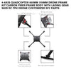 4-Axis Quadcopter 650mm 700mm drone frame kit carbon fiber frame body with lading gear skid RC FPV Drone Customized DIY Parts