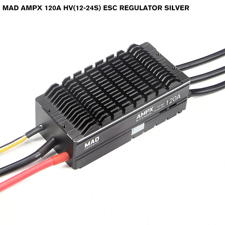 MAD AMPX 120A HV(12-24S) ESC Regulator Silver