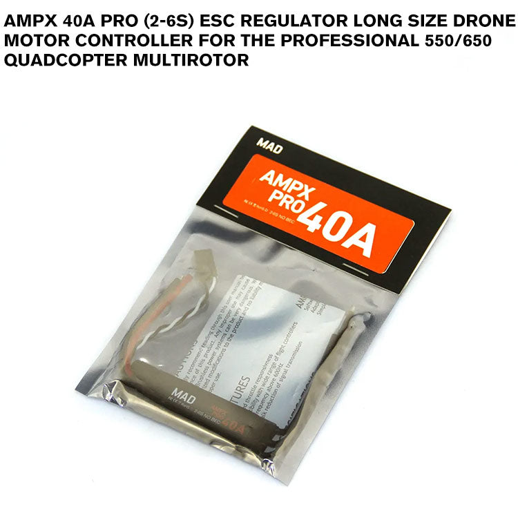 AMPX 40A Pro (2-6S) ESC Regulator Long Size Drone Motor Controller For The Professional 550/650 Quadcopter Multirotor