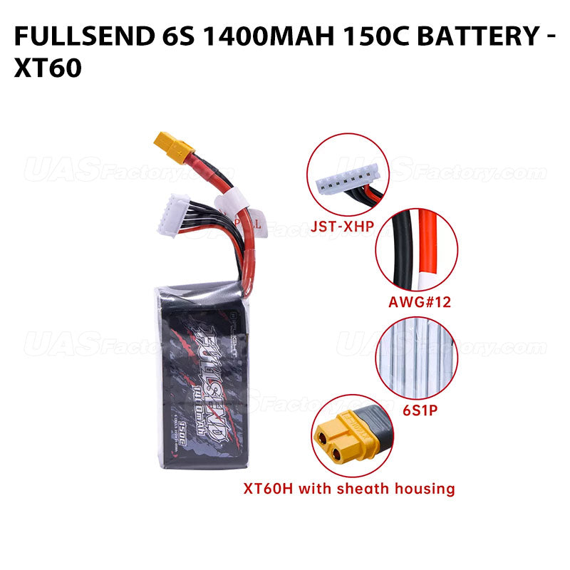 Fullsend 6S 1400mAh 150C Battery - XT60