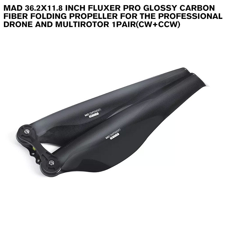 36.2x11.8 Inch FLUXER Pro Glossy Carbon Fiber Folding Propeller For The Professional Drone And Multirotor 1pair(CW+CCW)