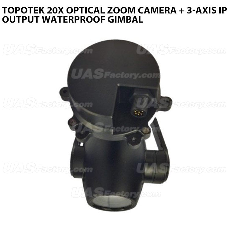 Topotek 20x Optical Zoom Camera + 3-axis IP output waterproof Gimbal