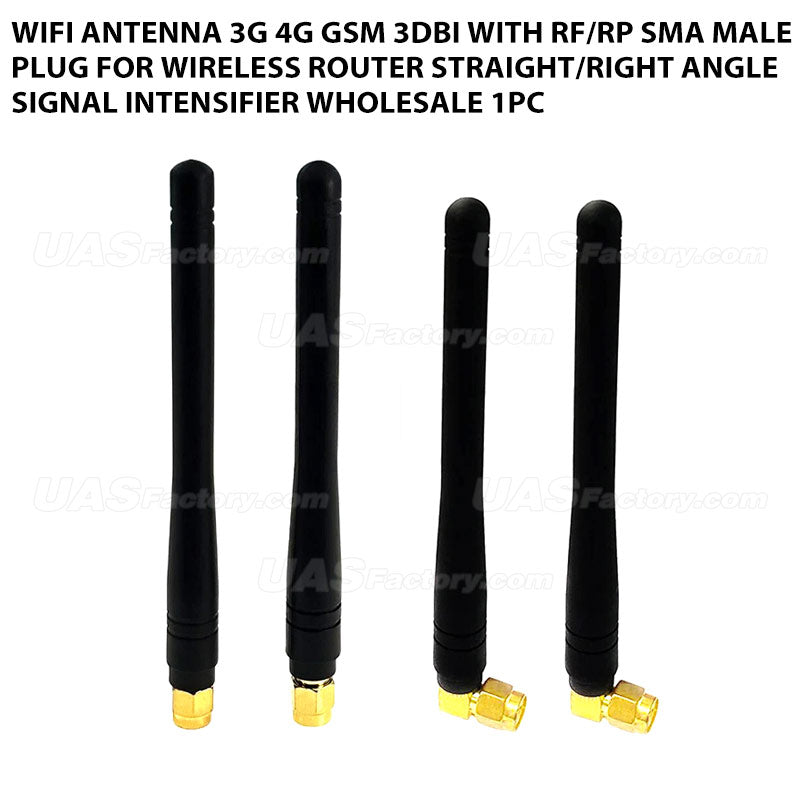 Wifi Antenna 3G 4G GSM 3dBi with RF/RP SMA Male Plug for Wireless Router Straight/Right Angle Signal Intensifier Wholesale 1pc