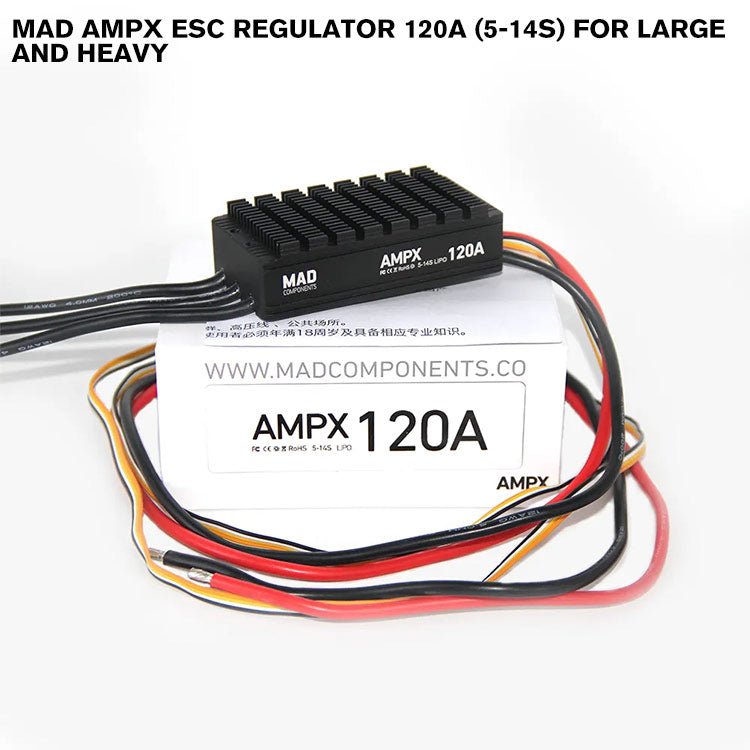 MAD AMPX ESC Regulator 120A (5-14S) For Large And Heavy Delivery Multirotor