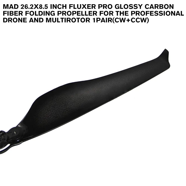 26.2x8.5 Inch FLUXER Pro Glossy Carbon Fiber Folding Propeller For The Professional Drone And Multirotor 1pair(CW+CCW)