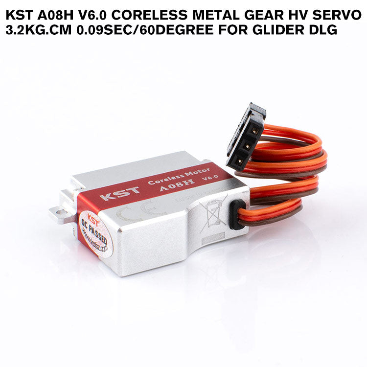 A08H V6.0 Coreless Metal Gear HV Servo 3.2kg.cm 0.09sec/60degree for Glider DLG