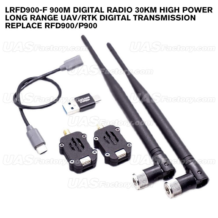 LRFD900-F 900M digital radio 30KM high power long range UAV/RTK digital transmission Replace RFD900/P900