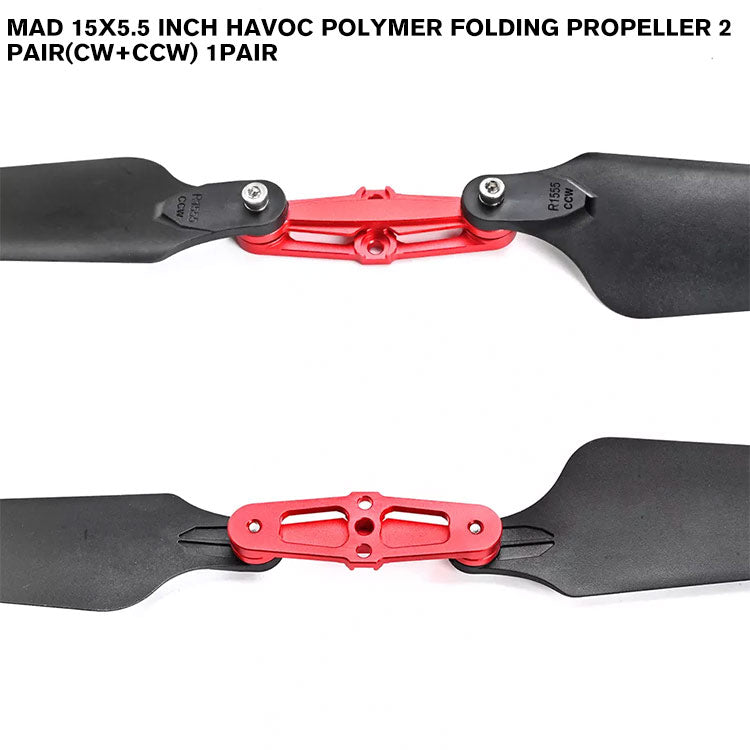 15x5.5 Inch HAVOC Polymer Folding Propeller 2 Pair(CW+CCW) 1pair