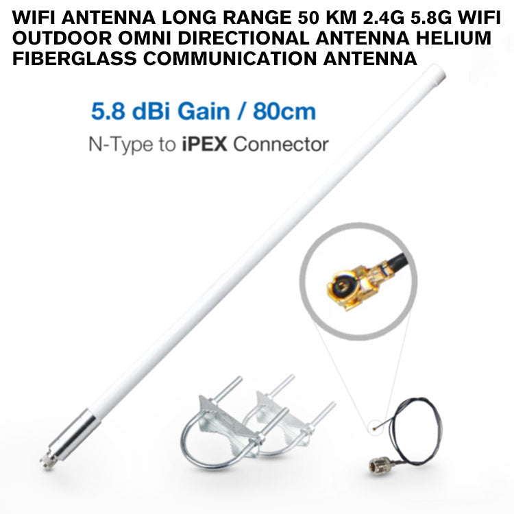 Wifi Antenna Long Range 50 Km 2.4G 5.8G Wifi Outdoor Omni Directional Antenna Helium Fiberglass Communication Antenna