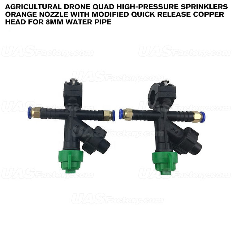 Agricultural Drone Quad High-pressure Sprinklers Orange Nozzle With Modified Quick Release Copper Head For 8mm Water Pipe