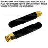 Wifi Antenna 2pcs 868MHz 2dBi with SMA Male Plug for Wireless Router Straight/Right Angle Signal Intensifier 5cm Wholesale