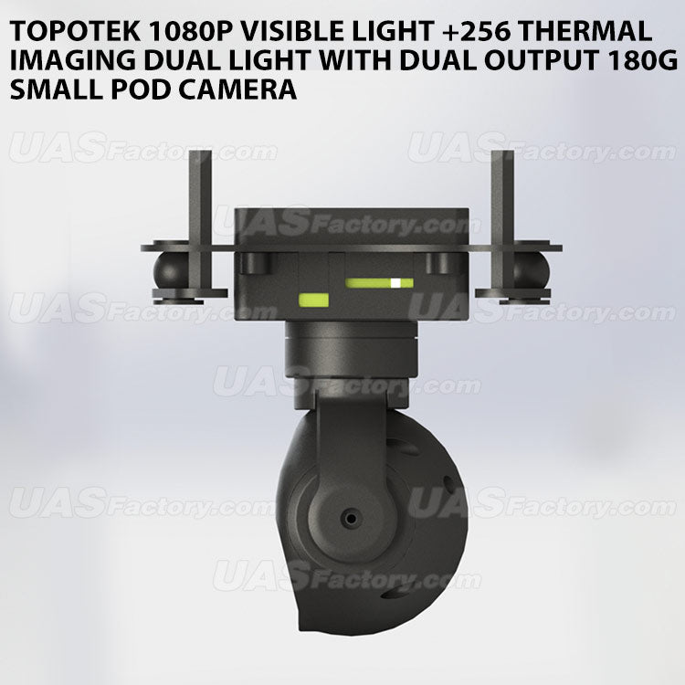 Topotek 1080P visible light +256 thermal imaging dual light with dual output 180g small pod camera