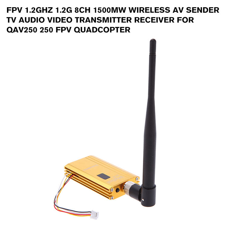 FPV 1.2Ghz 1.2G 8CH 1500mw Wireless AV Sender TV Audio Video Transmitter Receiver For QAV250 250 FPV Quadcopter