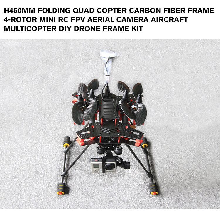 H450mm Folding Quad copter carbon fiber frame 4-rotor mini RC FPV Aerial camera aircraft multicopter DIY Drone Frame kit