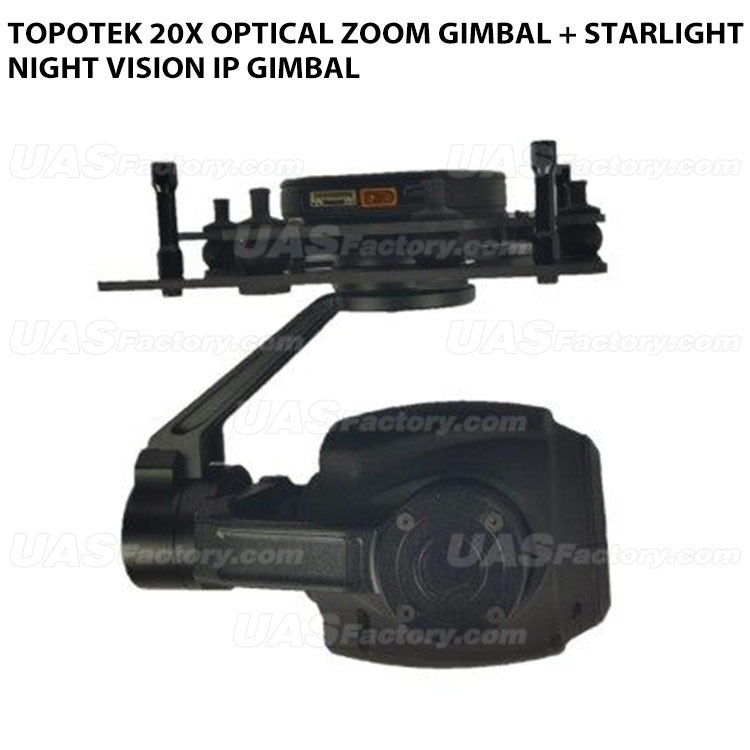 Topotek 20x Optical Zoom Gimbal + Starlight Night Vision IP Gimbal